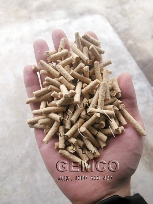 客戶使用（yòng）吉（jí）姆克260型顆粒飼料機製粒效果