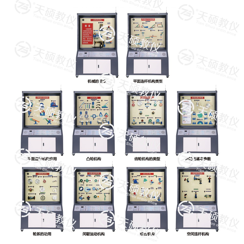 TSSMT-1型 機械（xiè）原理陳列櫃（10個分櫃，帶智能語音講解）
