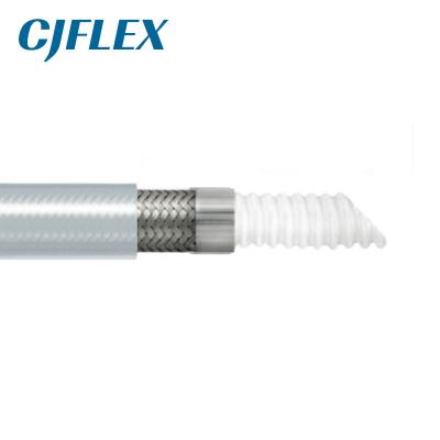 CJFLEX TCSSI 矽膠包（bāo）覆不鏽鋼絲編織波（bō）紋特氟龍管