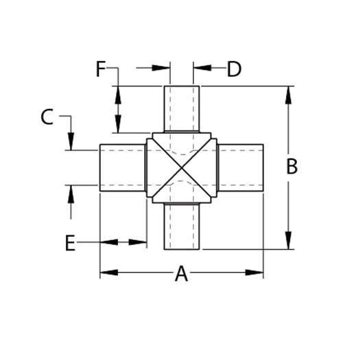 PFA焊接（jiē）異徑四通 WCRA